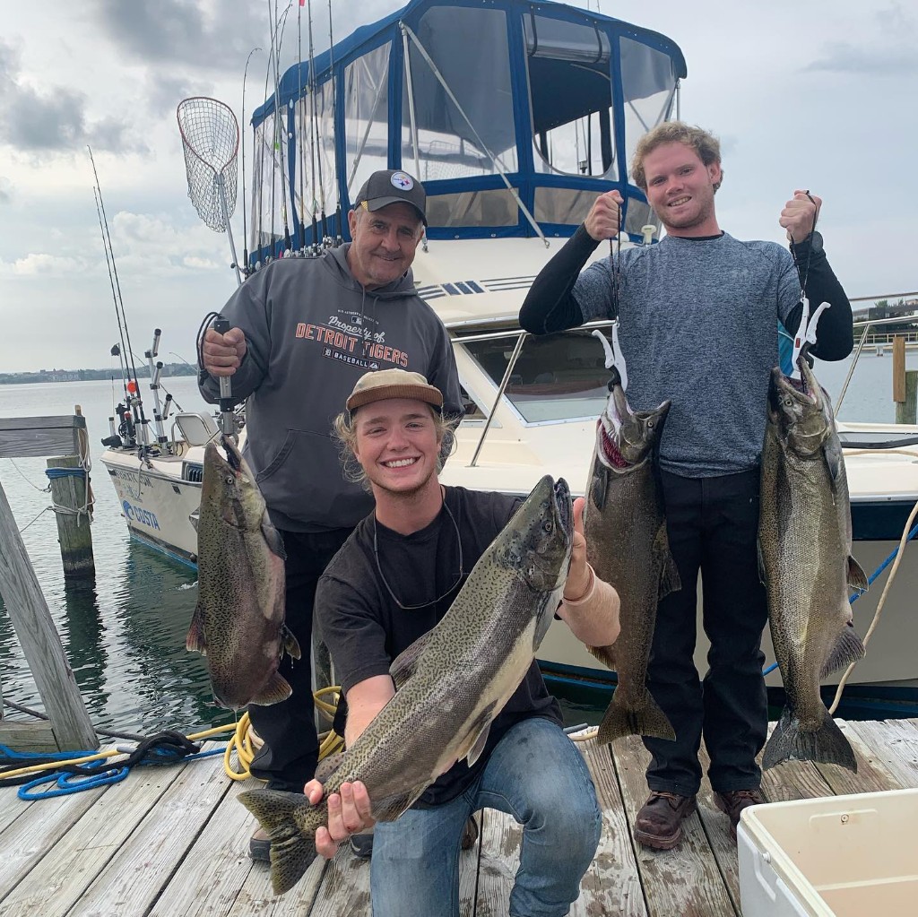 Four rainbow trout caught in MI