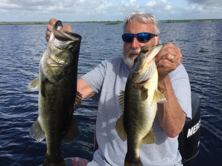 Two largemouth bass caught in FL