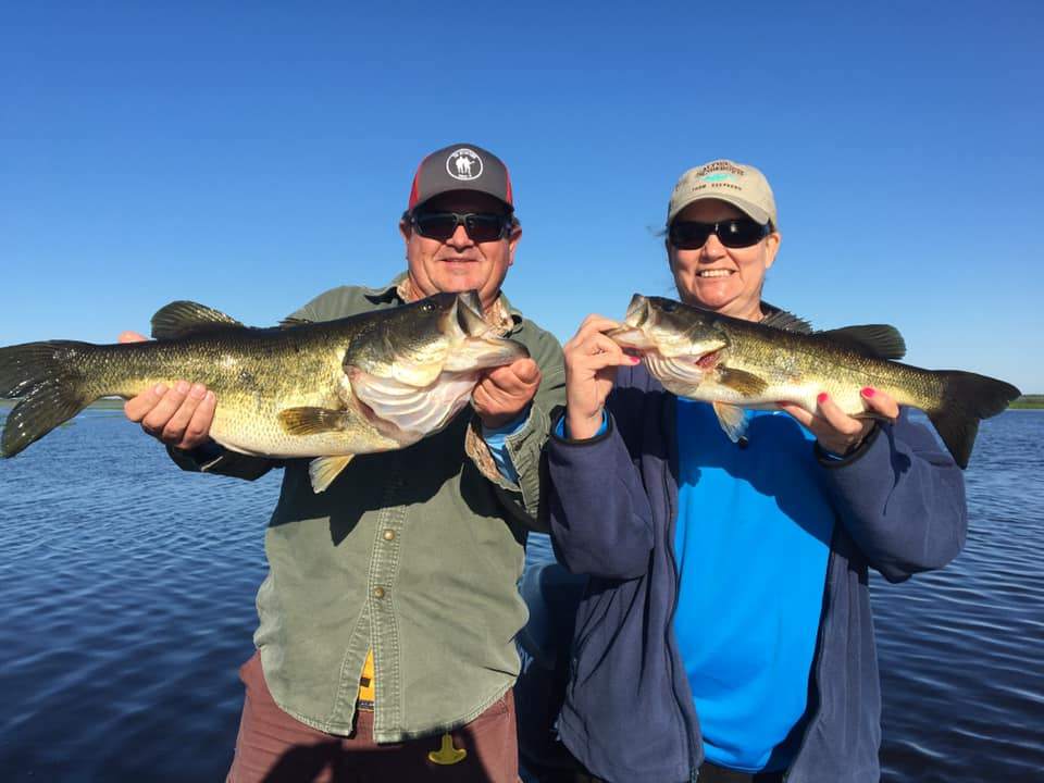Two largemouth bass caught in South Bay