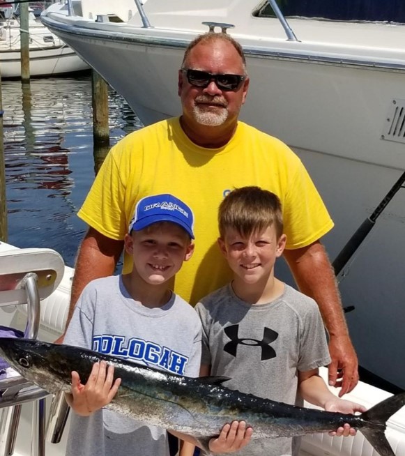 Photograph of a huge Great Barracuda caught while fishing in Orange Beach