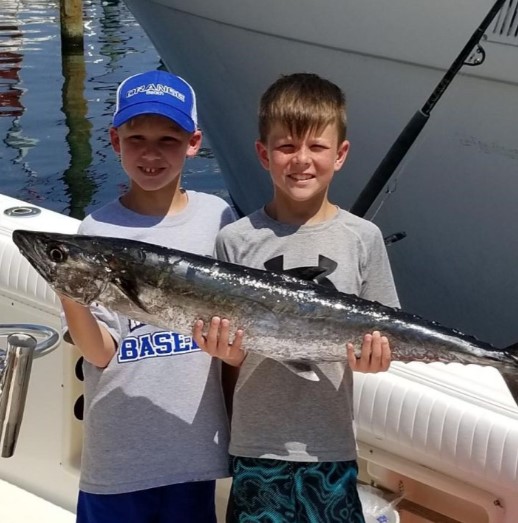 King Mackerel, a 30-inch fish, caught while fishing in Orange Beach