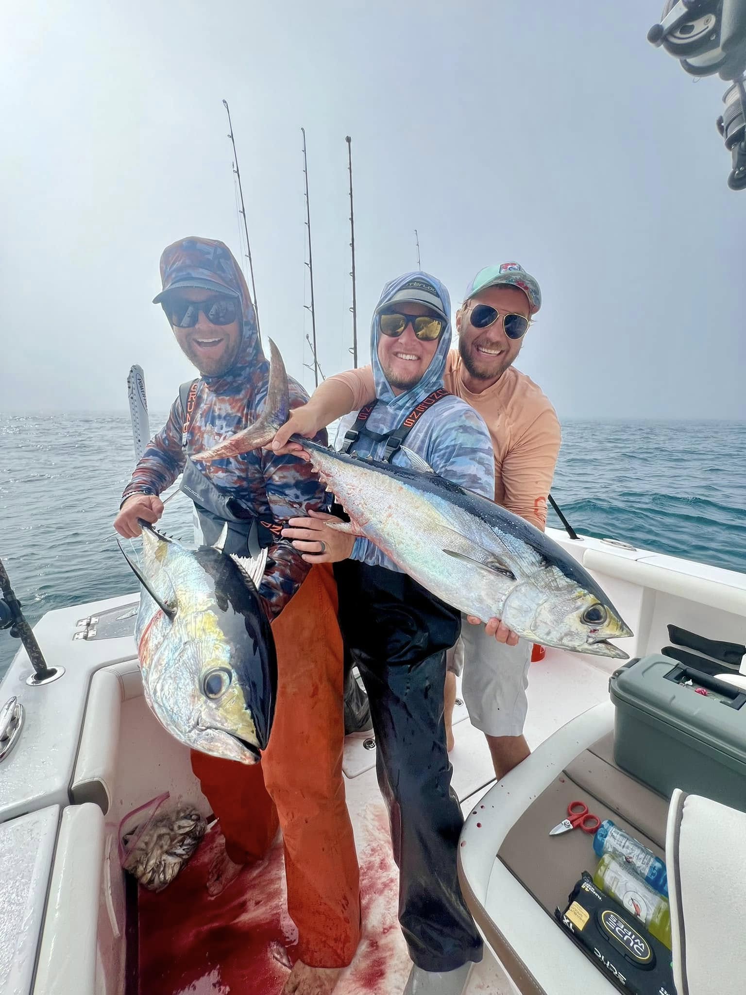 Two blackfin tuna caught while fishing in Burlington
