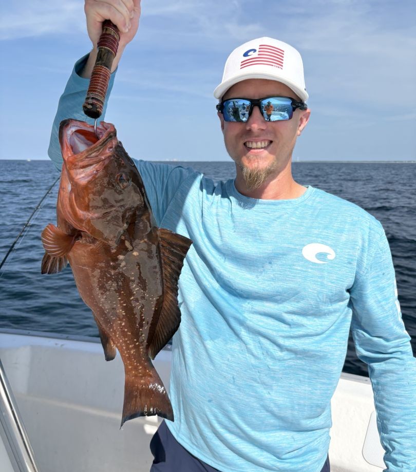 Red Grouper caught while fishing in Fort Walton Beach