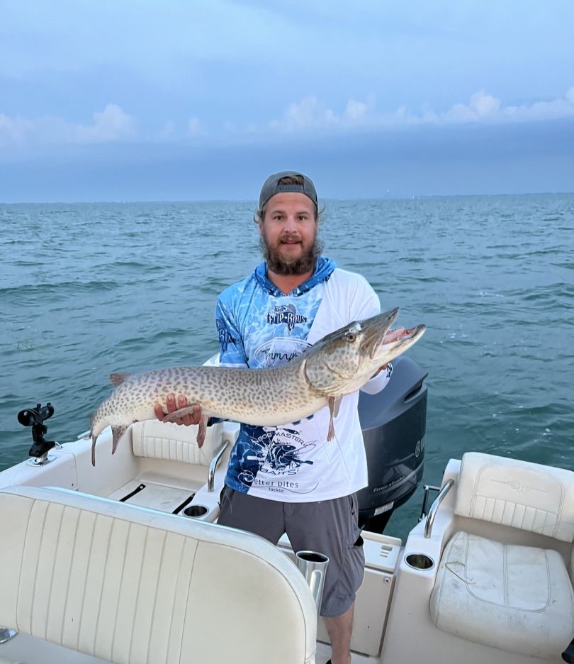 Muskellunge fish caught by angler in Kingsville