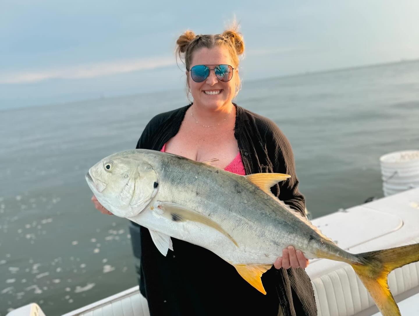 Crevalle Jack fish caught during fishing trip in Fort Morgan