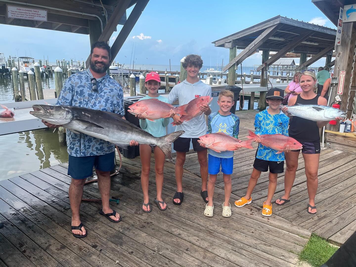 Four big fish caught while fishing in Fort Morgan