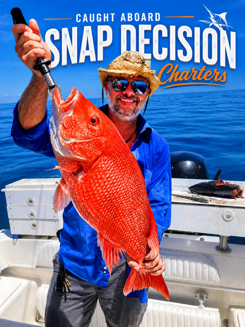 Red snapper caught during fishing charter in New Smyrna Beach FL
