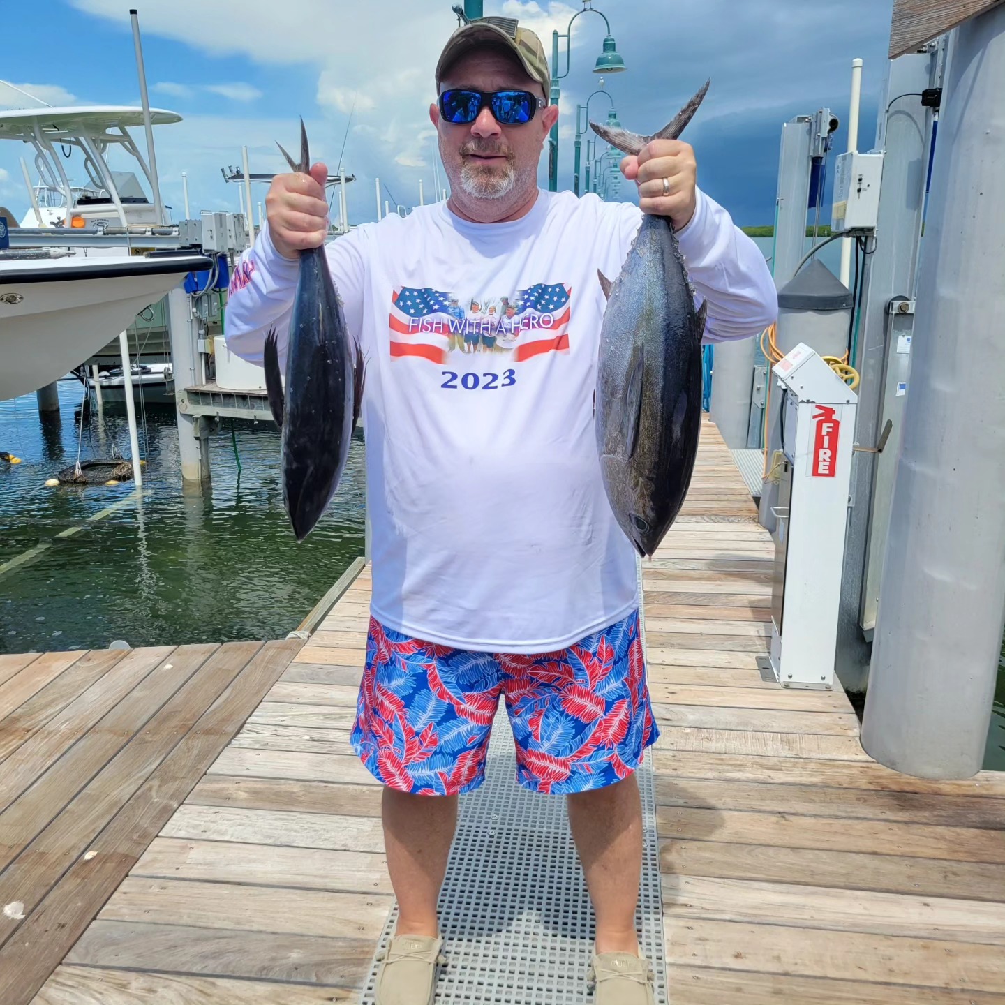 Two blackfin tuna fish caught in FL