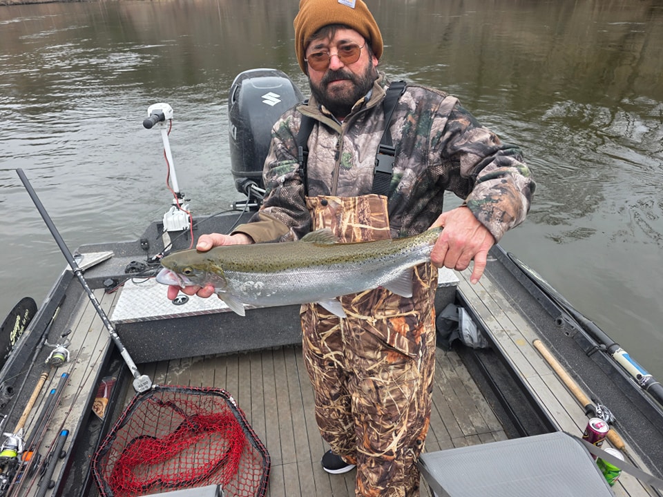 A lone angler fishing in Michigan