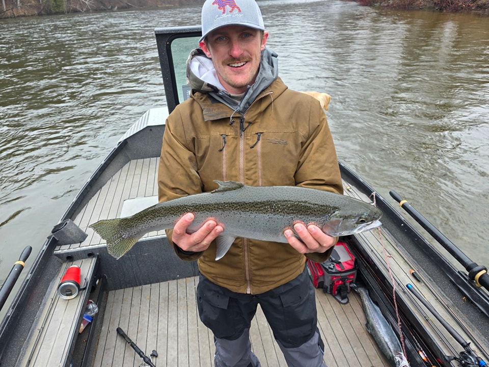 Impressive rainbow trout caught in Newaygo
