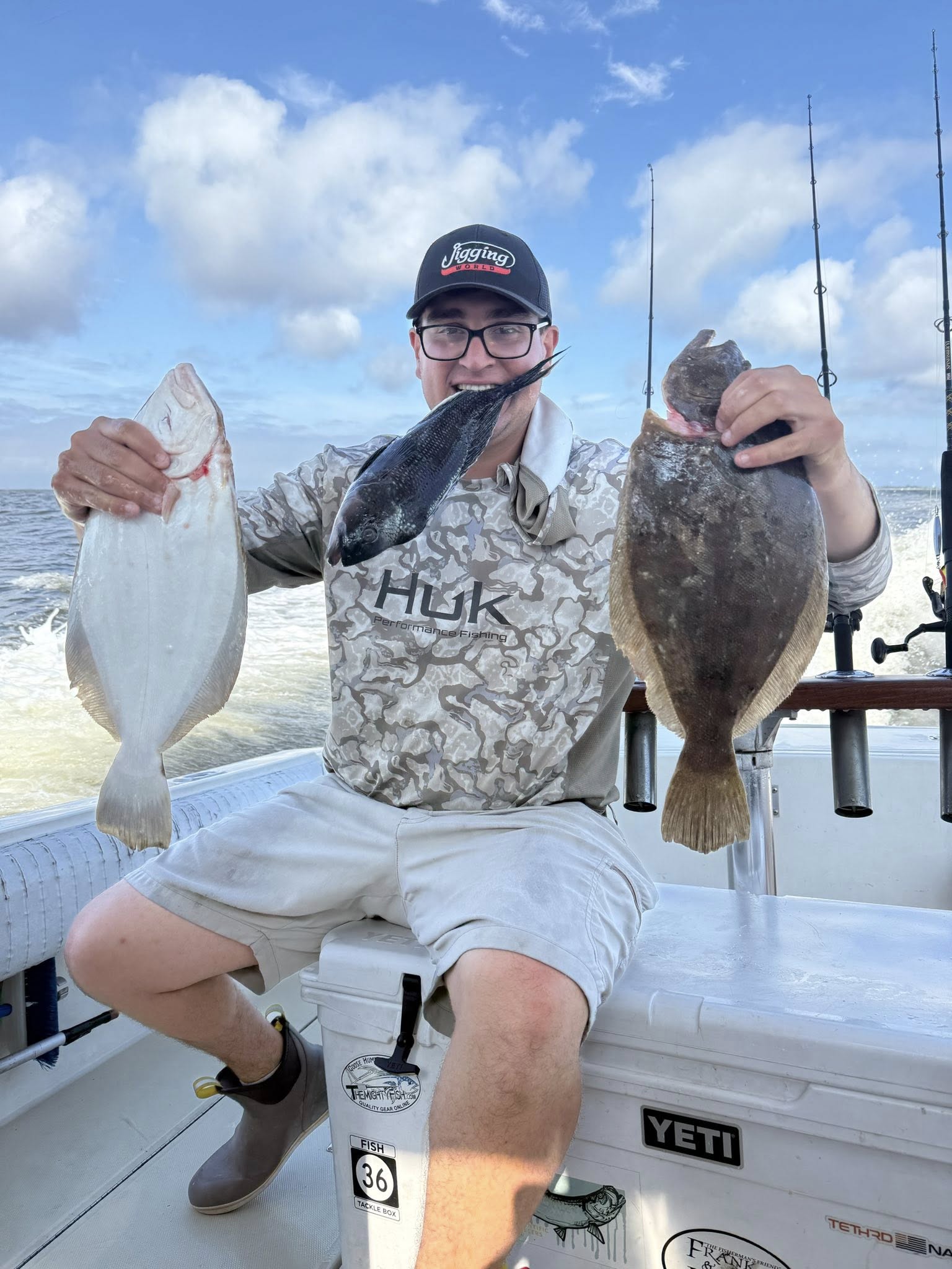 Full day summer flounder fishing charter boat in Raritan Bay, Keyport NJ with Captain Dragan