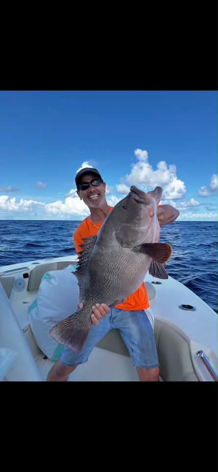 Red grouper caught during fishing trip in Port Canaveral FL