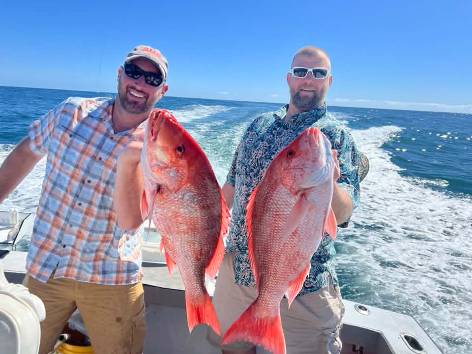 Two red snapper caught during fishing trip in Port Canaveral FL waters