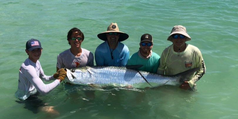 Five people fishing in Sarasota