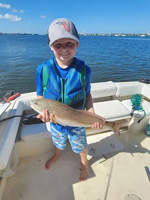 Angler with fishing rod enjoying scenic Sarasota