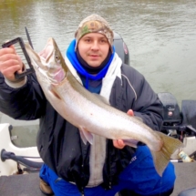 A lone angler fishing in Illinois