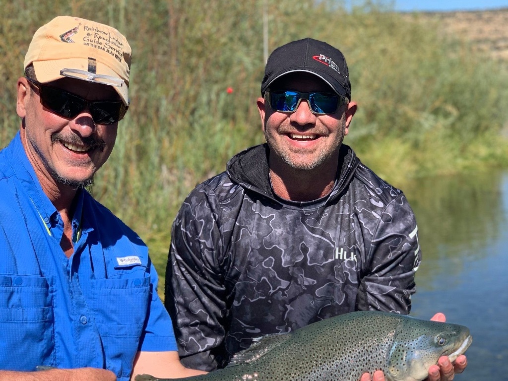 Two people fishing in Farmington