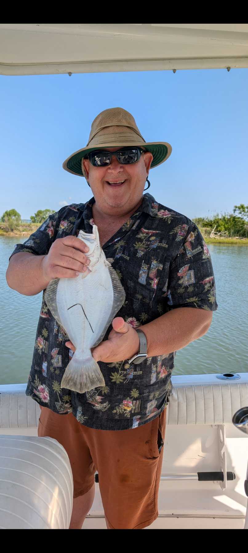 Fresh caught fish displayed on fishing boat in Chincoteague VA waters