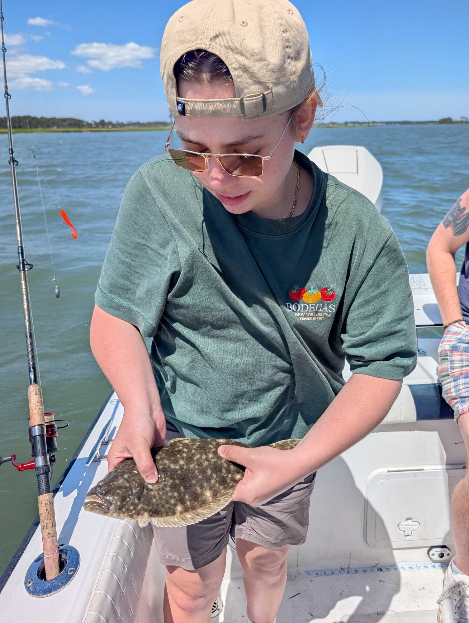 Summer flounder caught during fishing charter in Chincoteague VA