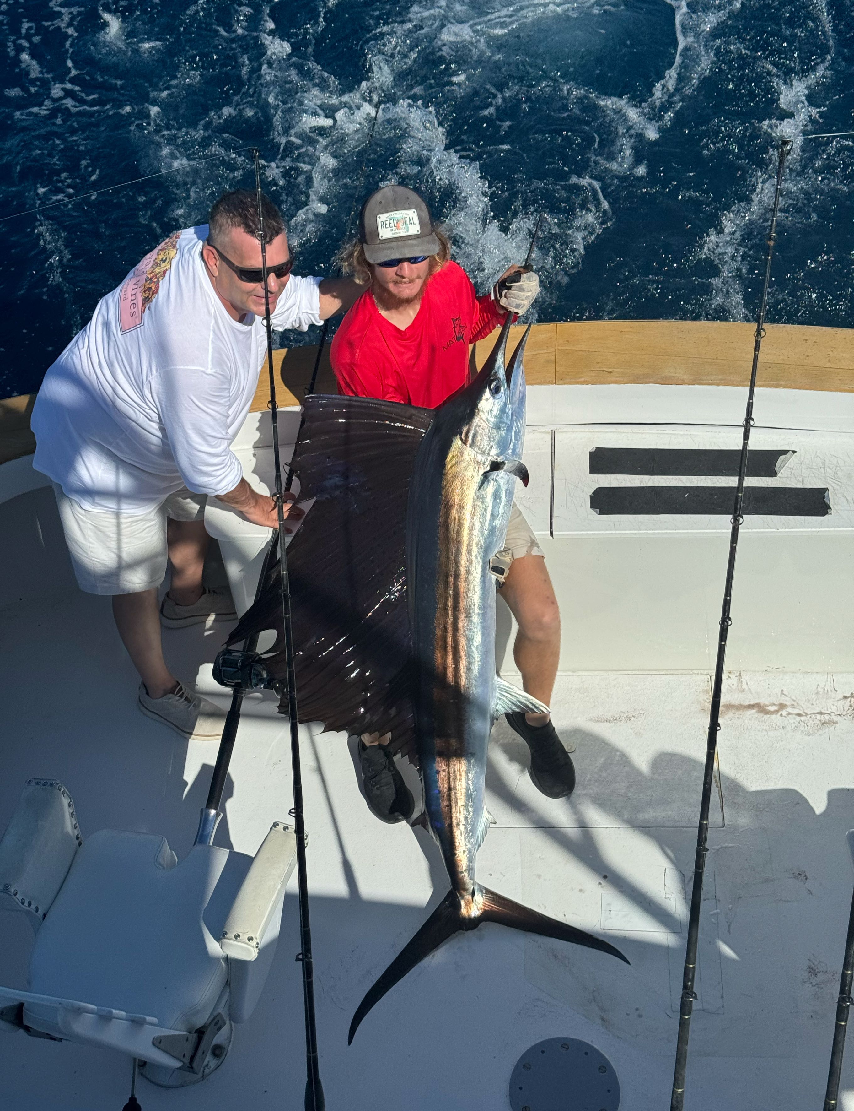 Image of a 43-inch Atlantic Sailfish caught while fishing in Pompano Beach