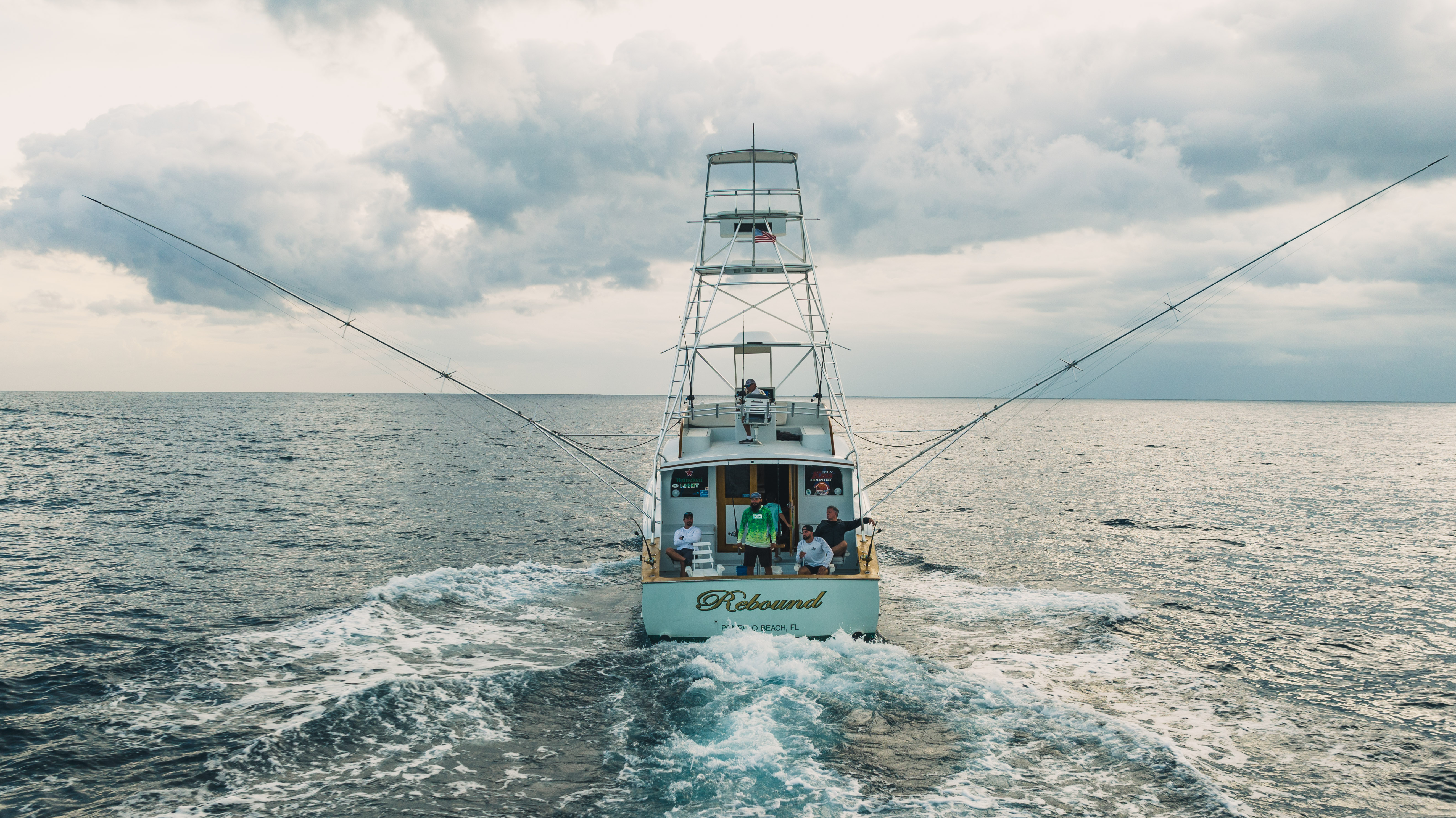 Four anglers fishing at Pompano Beach