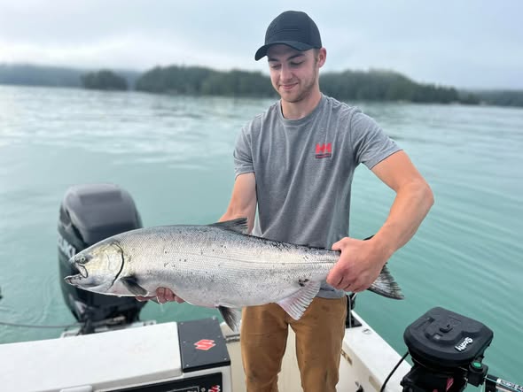 Chinook Salmon caught while fishing in BC