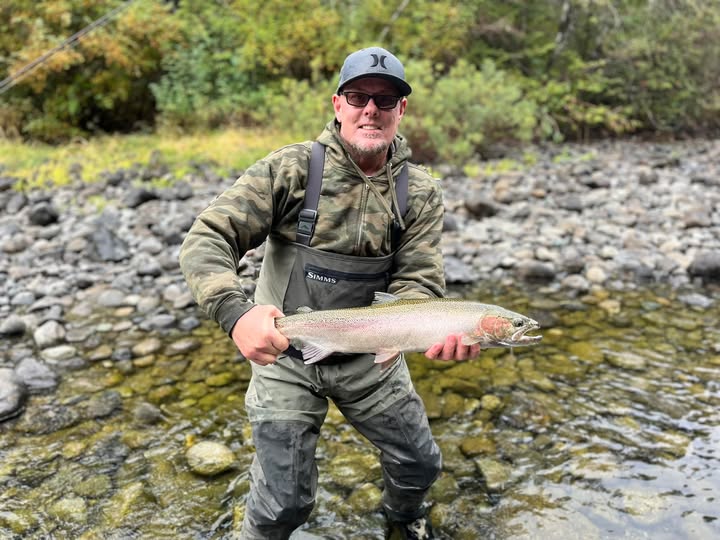 Guided river trout fishing trip in Port Alberni BC targeting cutthroat and rainbow trout