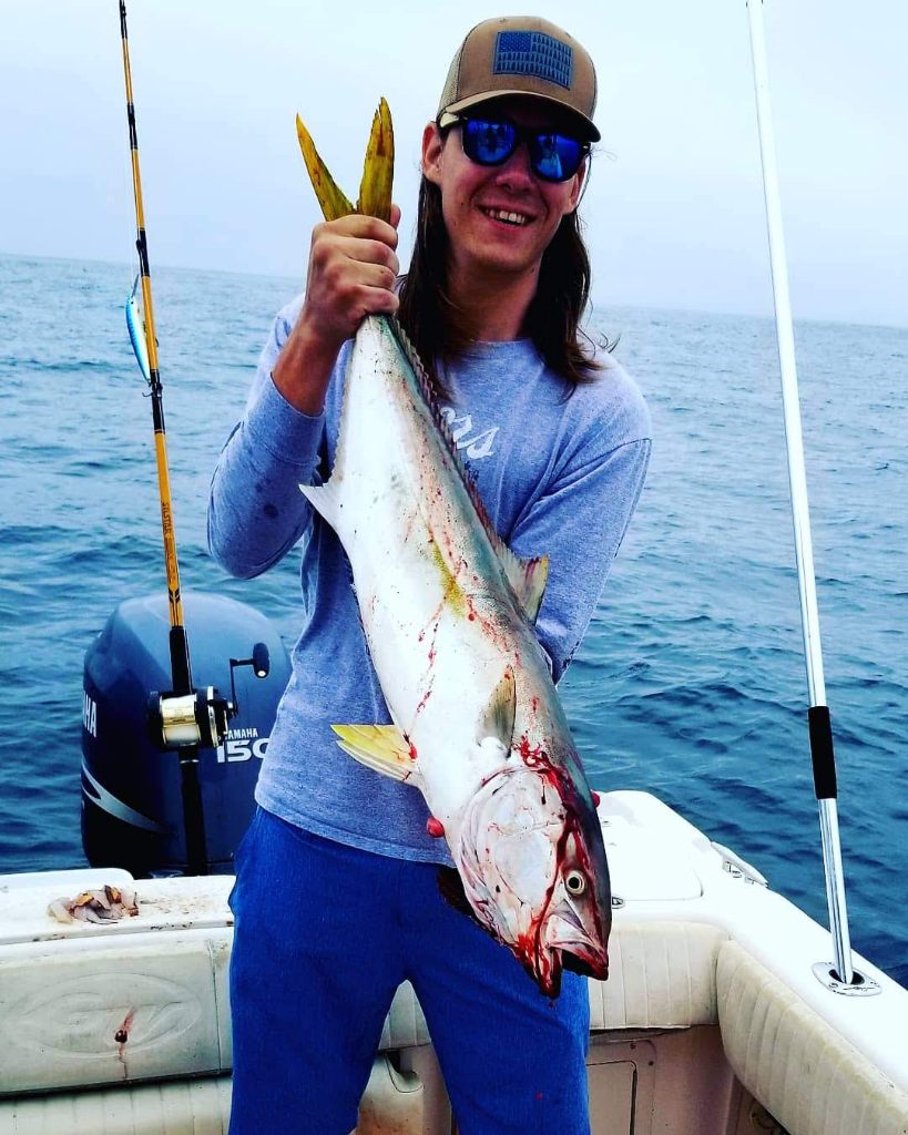 A person enjoying fishing in California