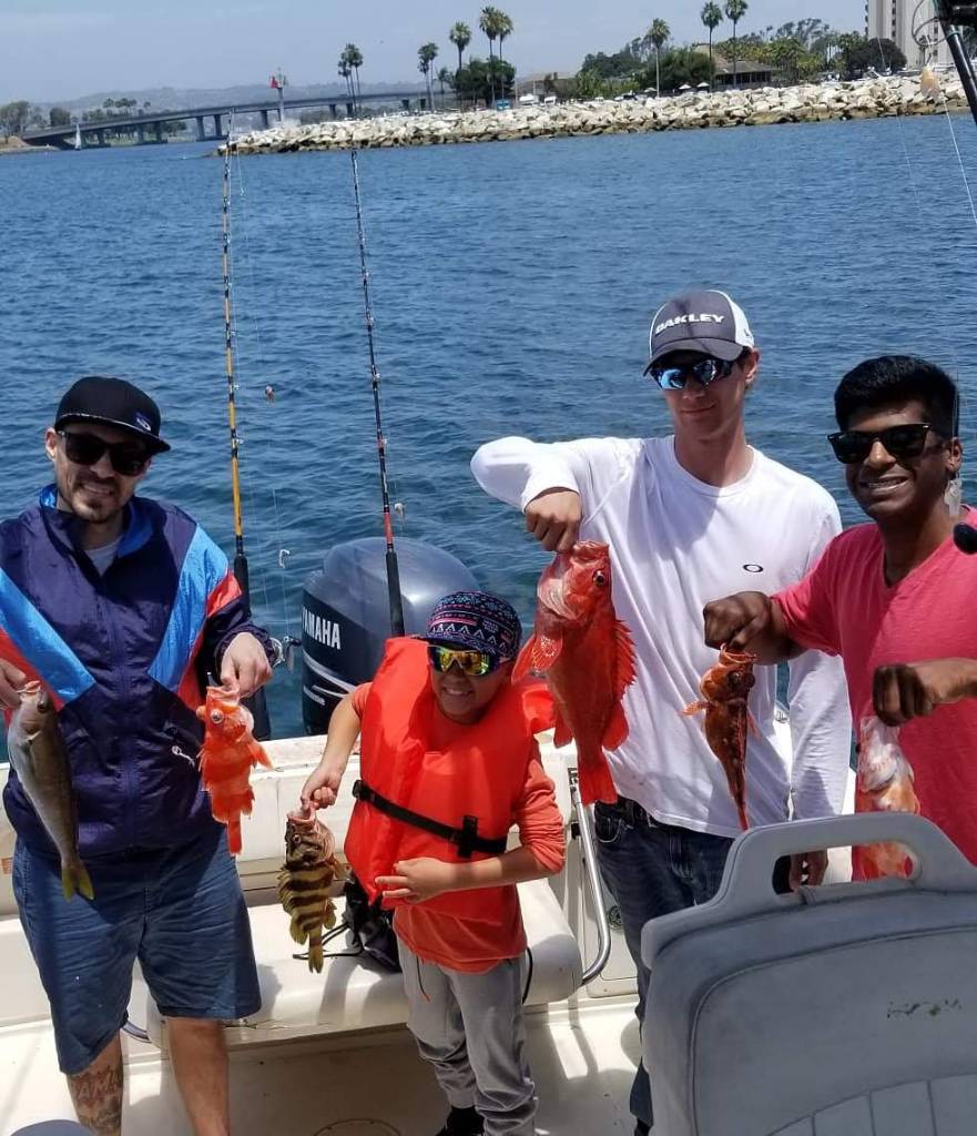 2 fish caught by 4 people in CA