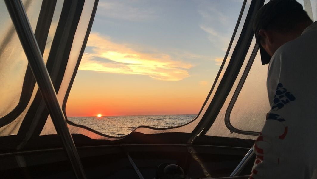 Sunset views from Lake Michigan