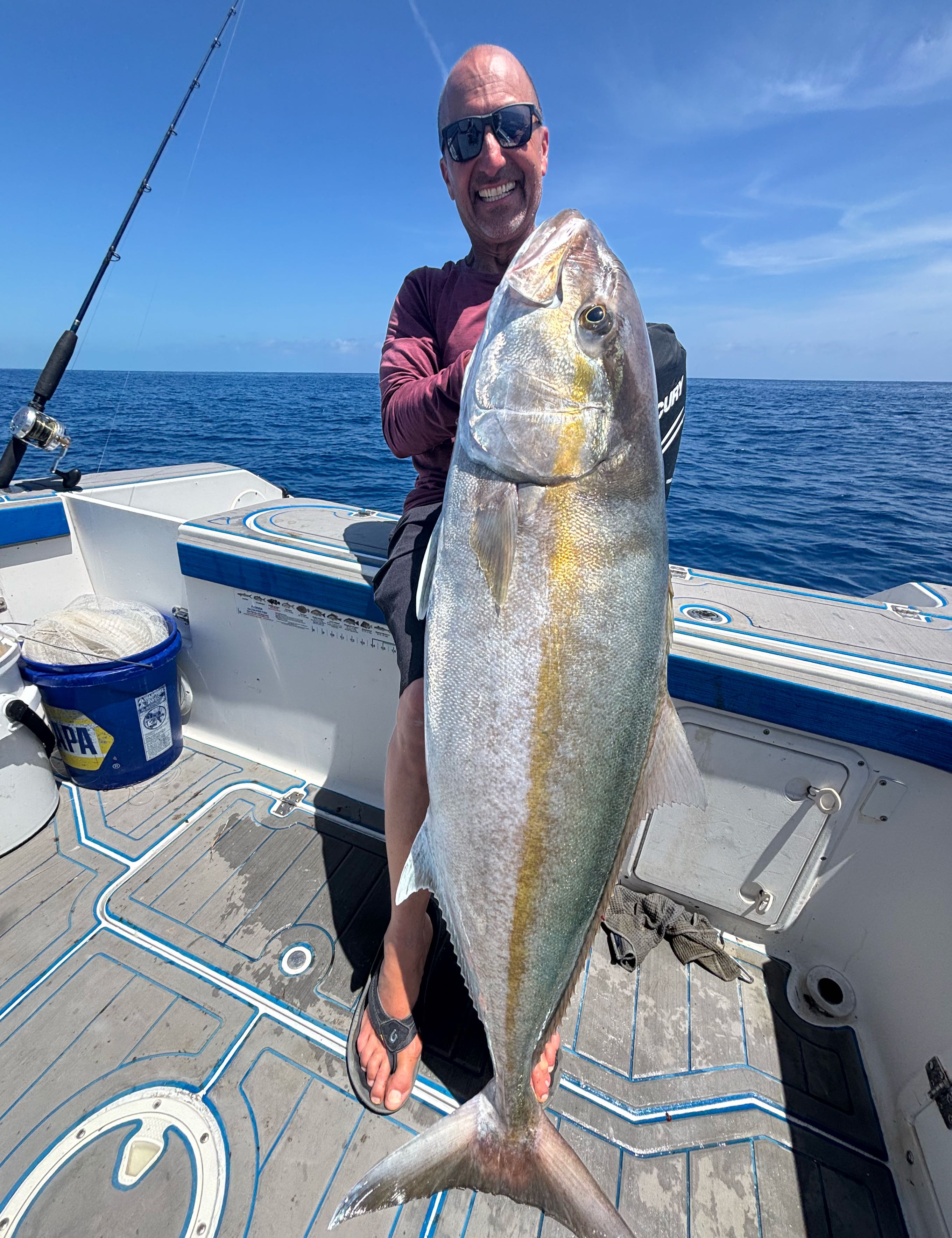 Bluefin trevally, a 43-inch fish, caught in Marathon