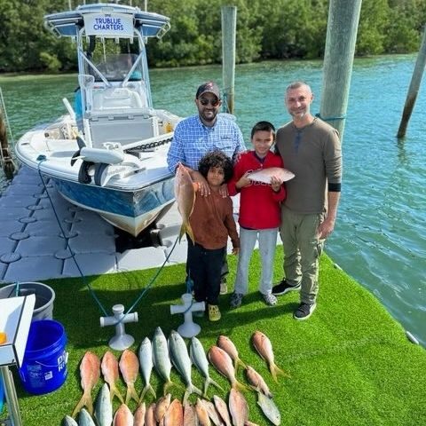 Three fish caught on a fishing trip in FL