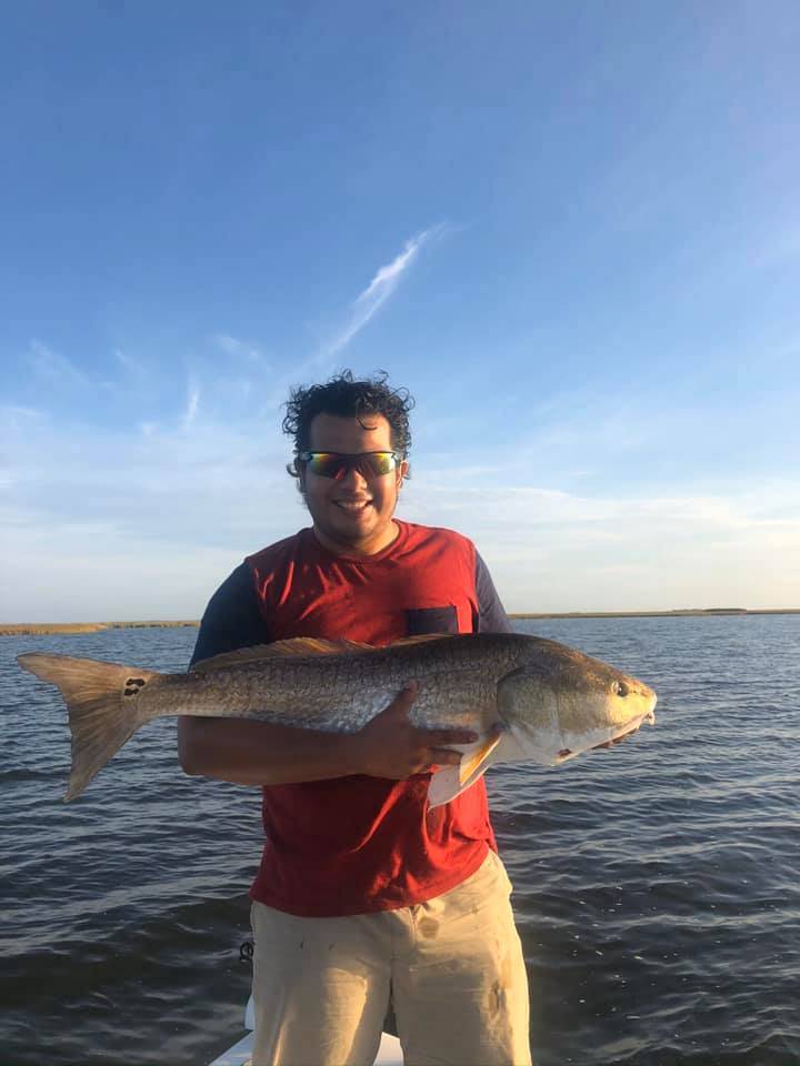 A lone fisherman in Chauvin