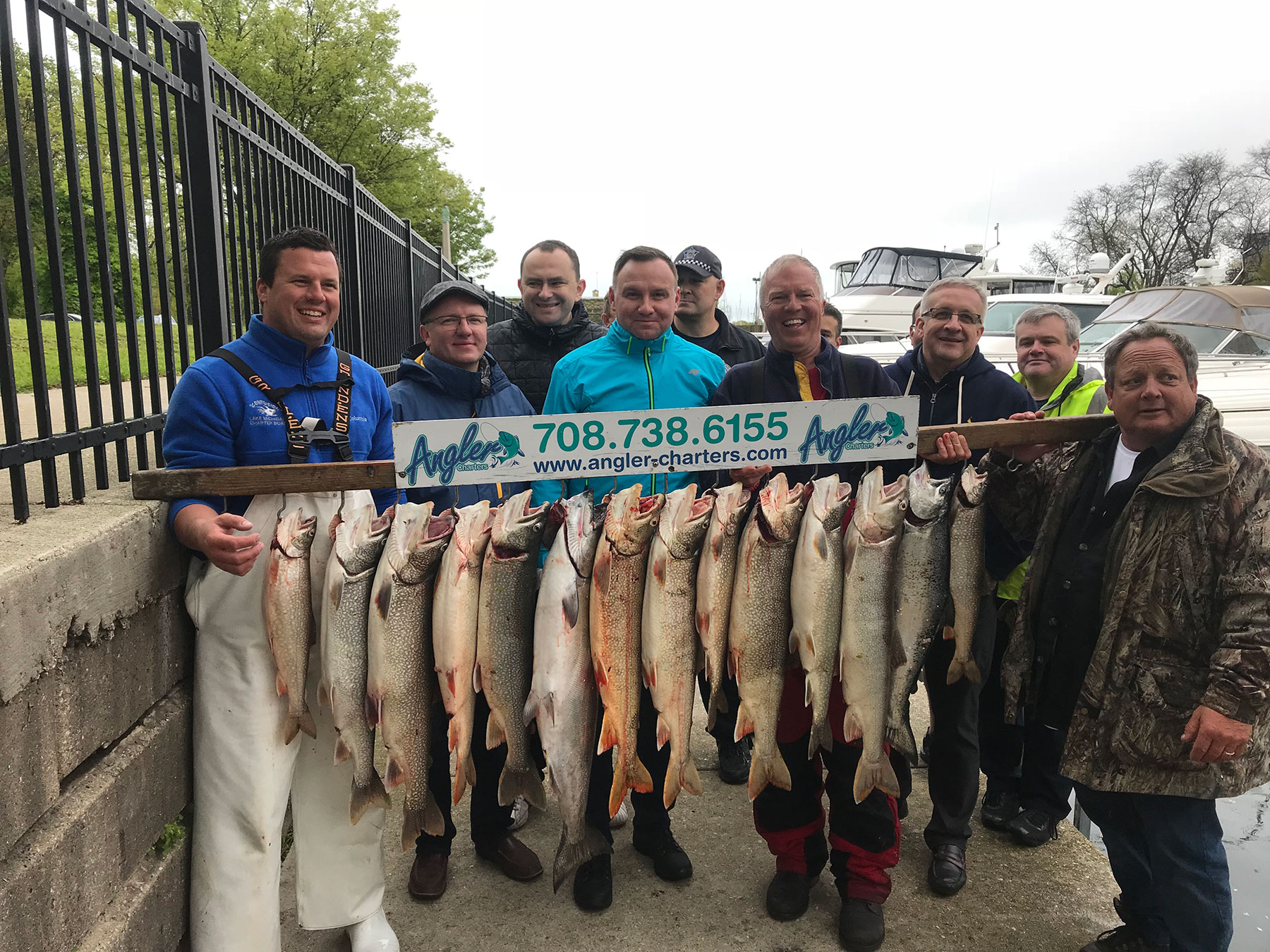 Anglers fishing in Chicago