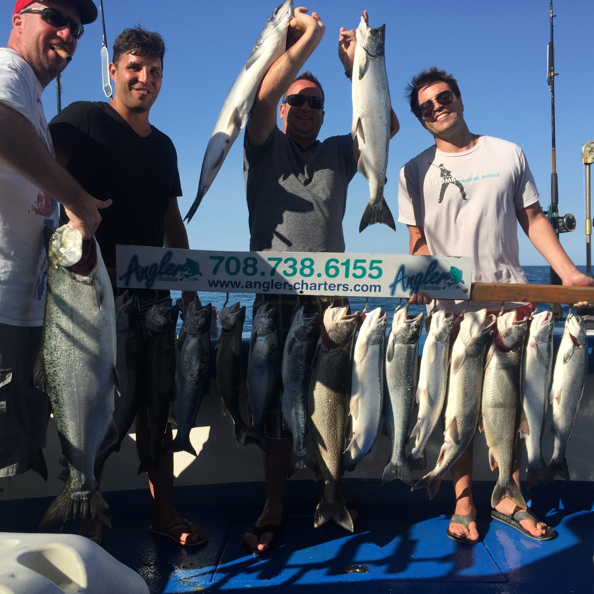 12 Coho Salmon and Rainbow Trout caught in Chicago