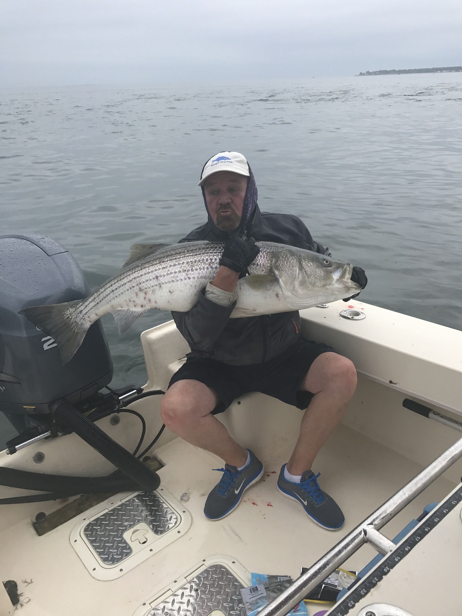 Angler fishing in New London