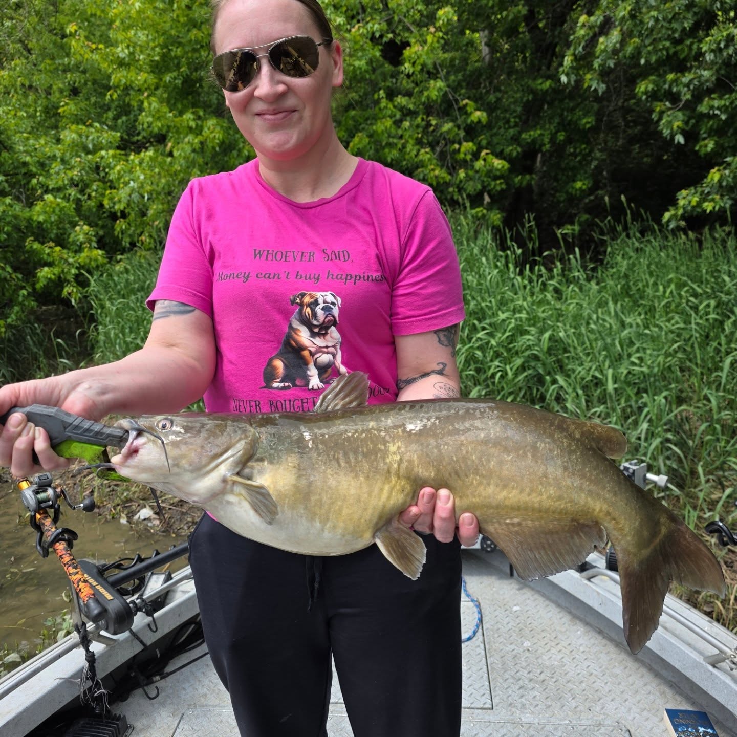 Channel catfish caught while fishing in Dayton OH