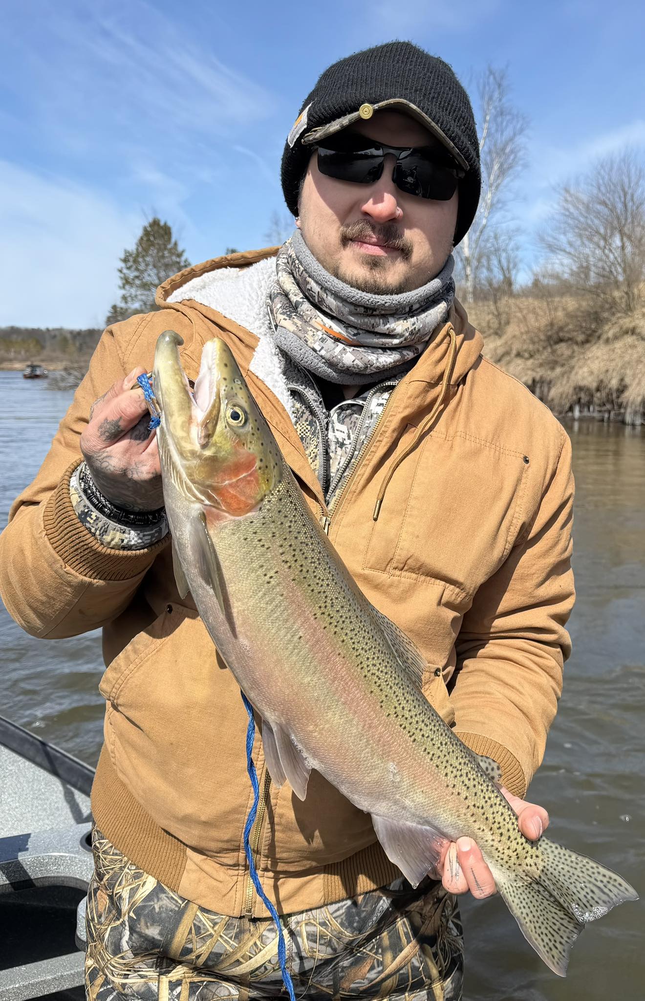 Rainbow trout caught fishing in Brethren MI