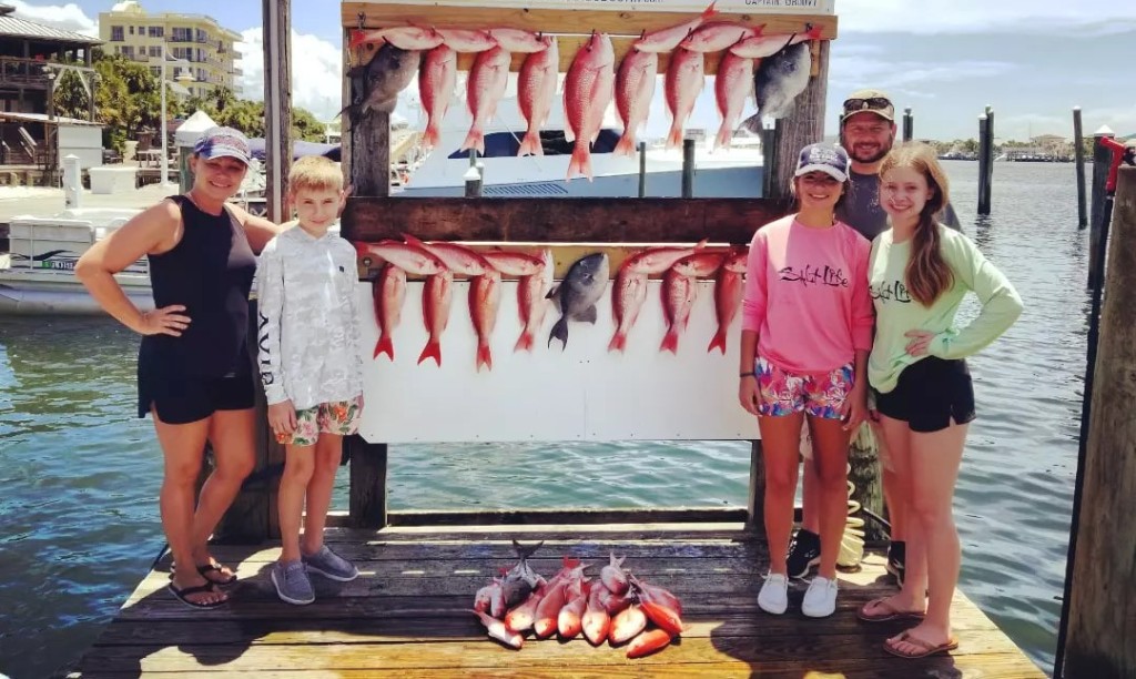 5 people enjoying fishing in FL