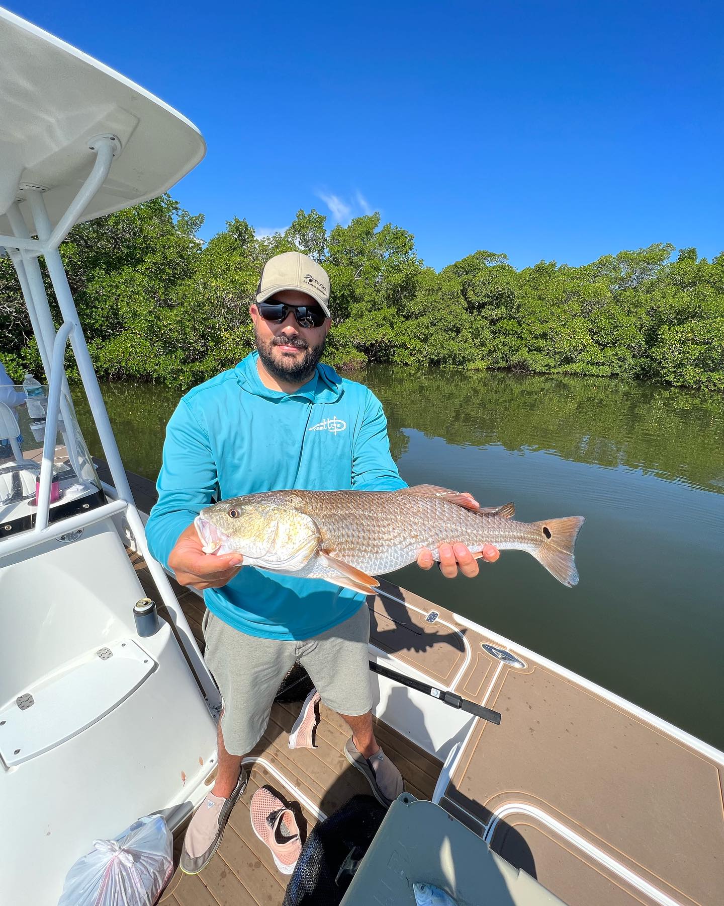 Redfish caught during fishing in Saint Petersburg