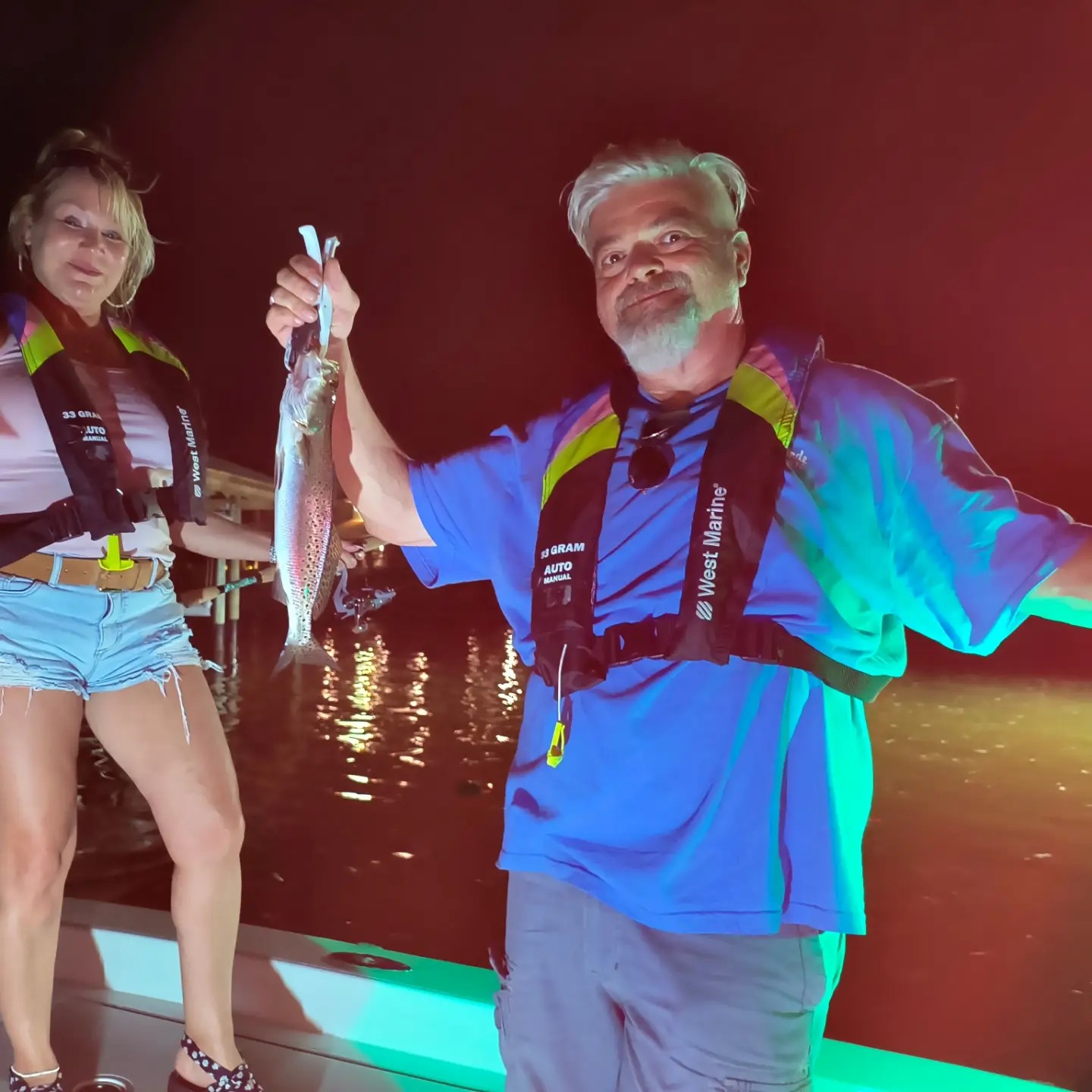 Spotted weakfish caught while fishing in FL