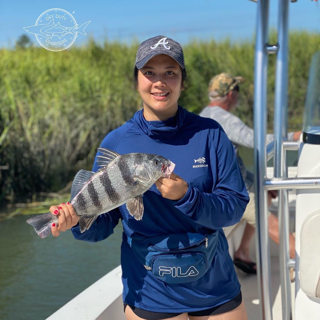 A lone Black Drum fish caught off Hilton Head Island