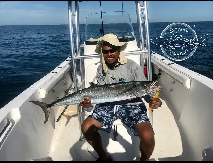 A King Mackerel, a large saltwater fish, caught in South Carolina.