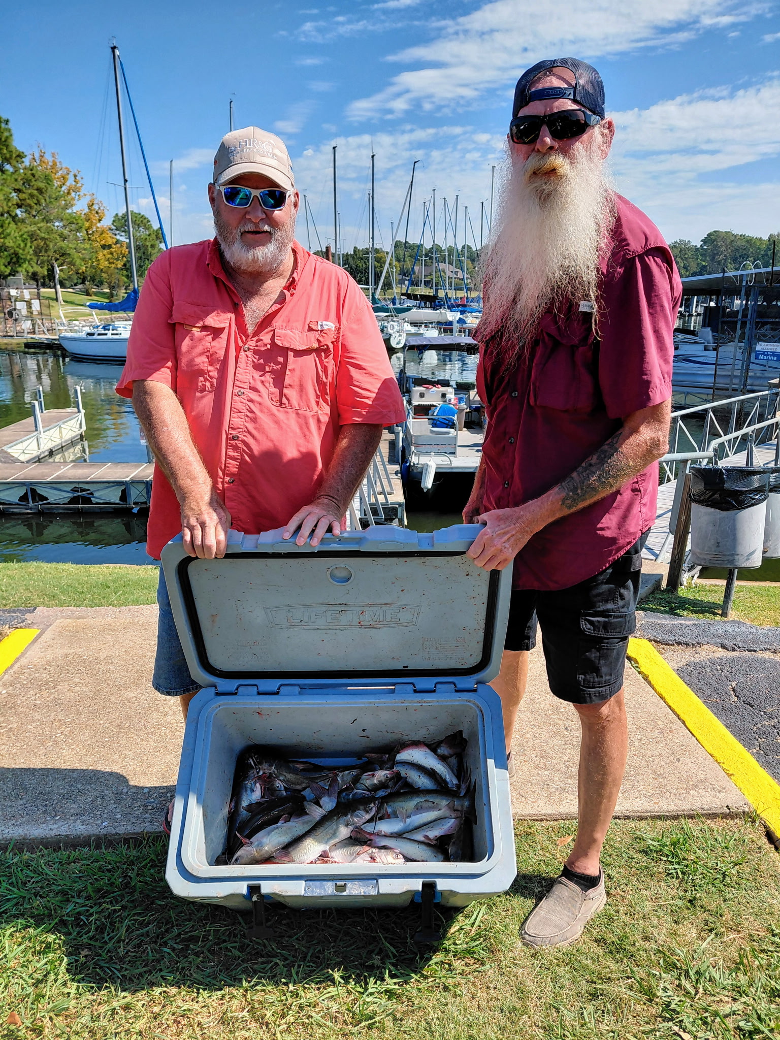 Two anglers fishing in TX