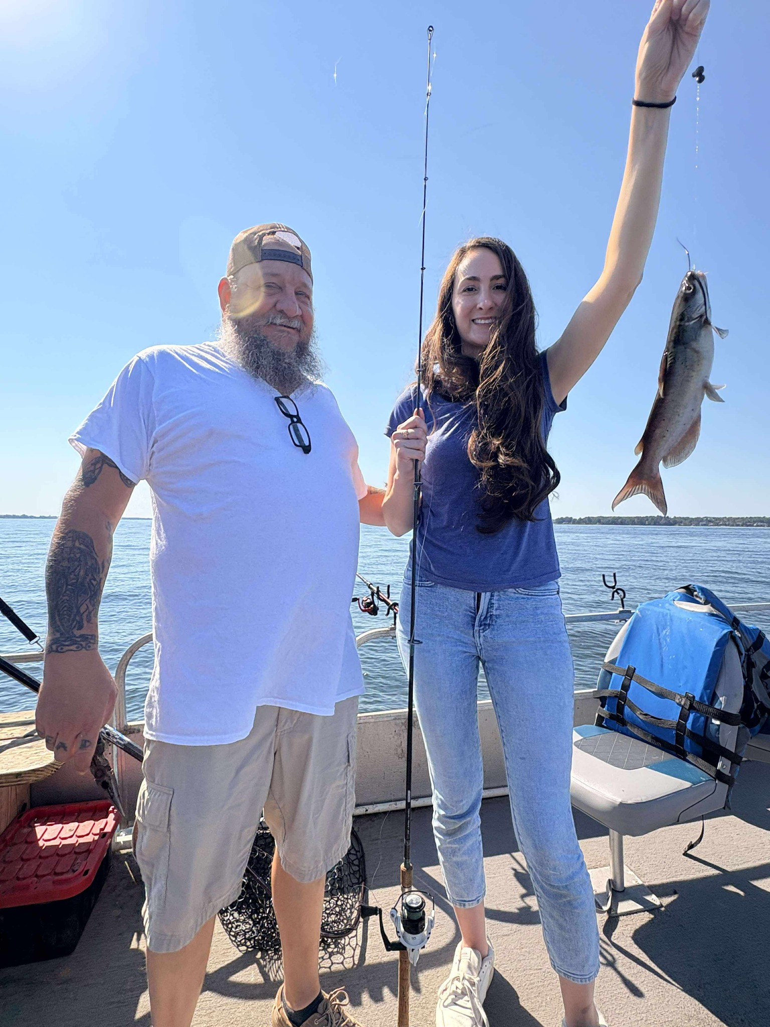 One white catfish caught fishing in TX