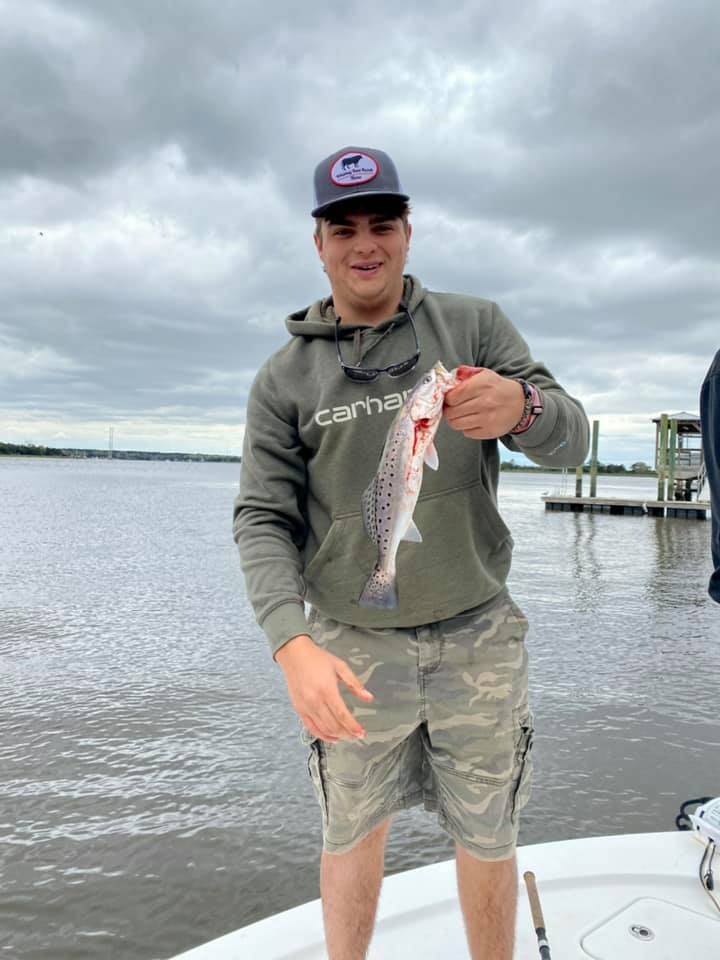Spotted Weakfish, 12-inch fish caught in SC