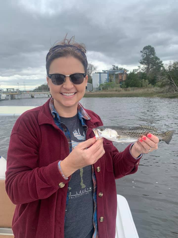 A single spotted weakfish caught in SC.