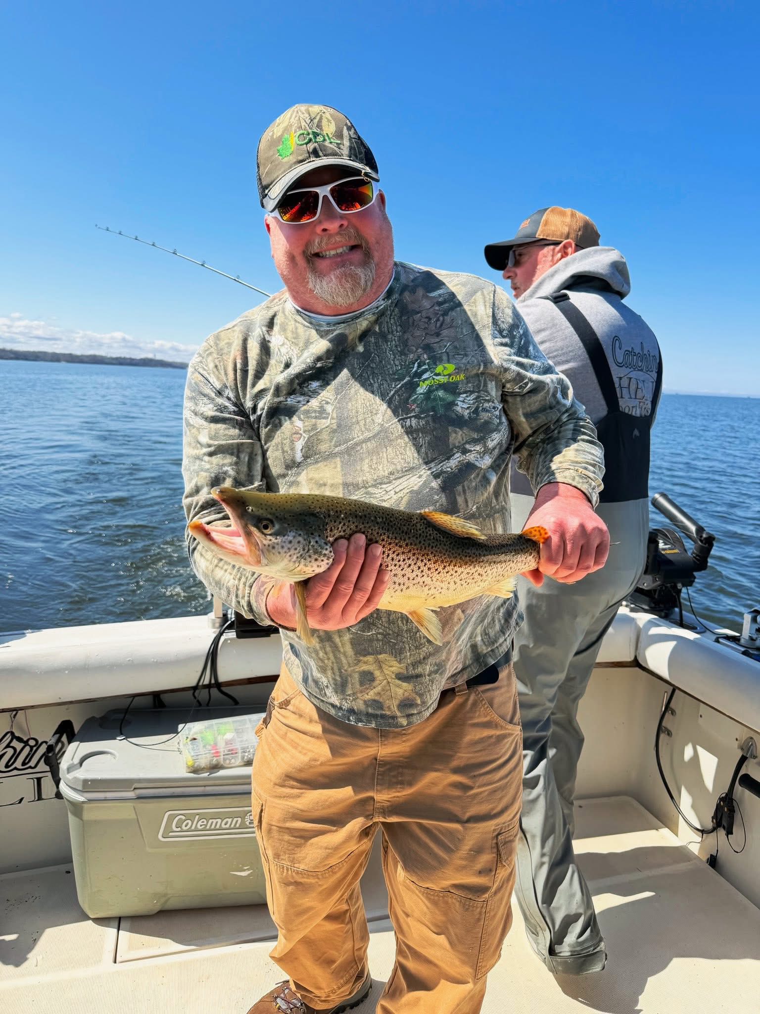 Brown trout caught while fishing in Mexico NY on boat