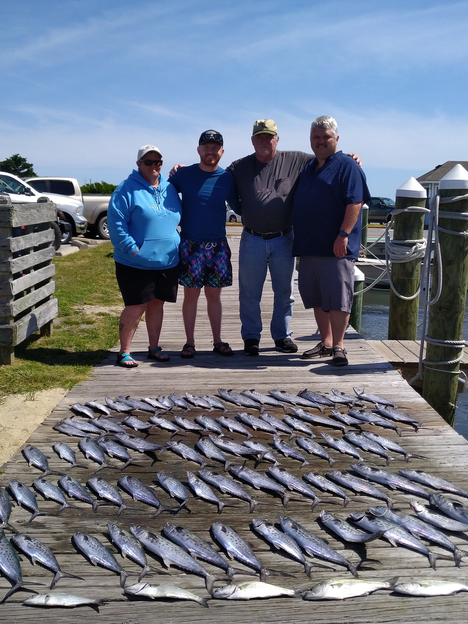 4 people enjoying fishing in Nags Head