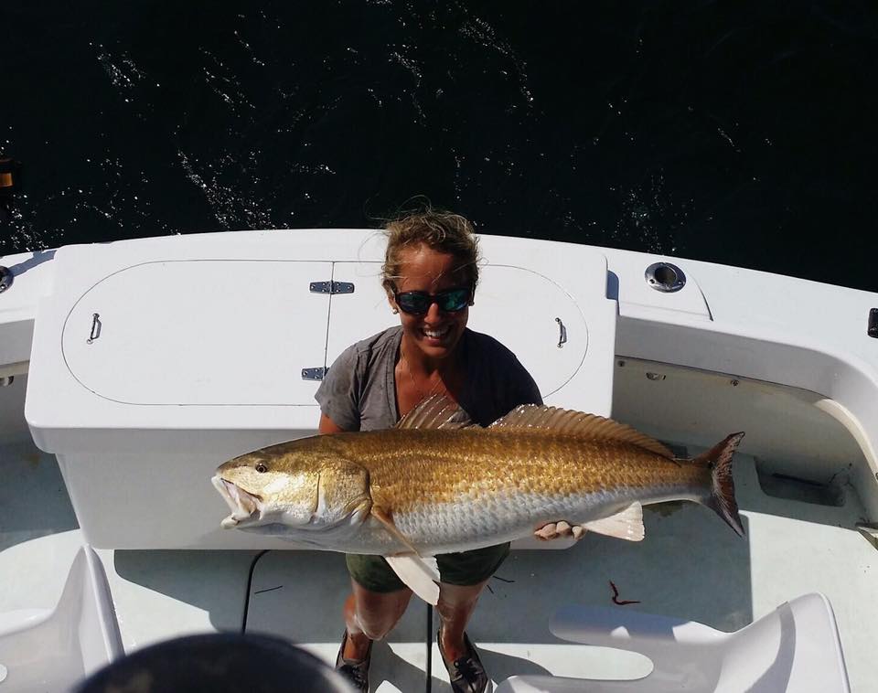 A person fishing in North Carolina